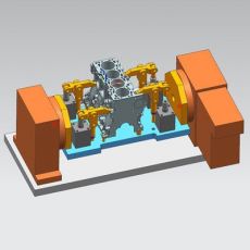 發(fā)動(dòng)機(jī)缸體液壓夾具 發(fā)動(dòng)機(jī)缸體夾具 工裝自動(dòng)化夾具